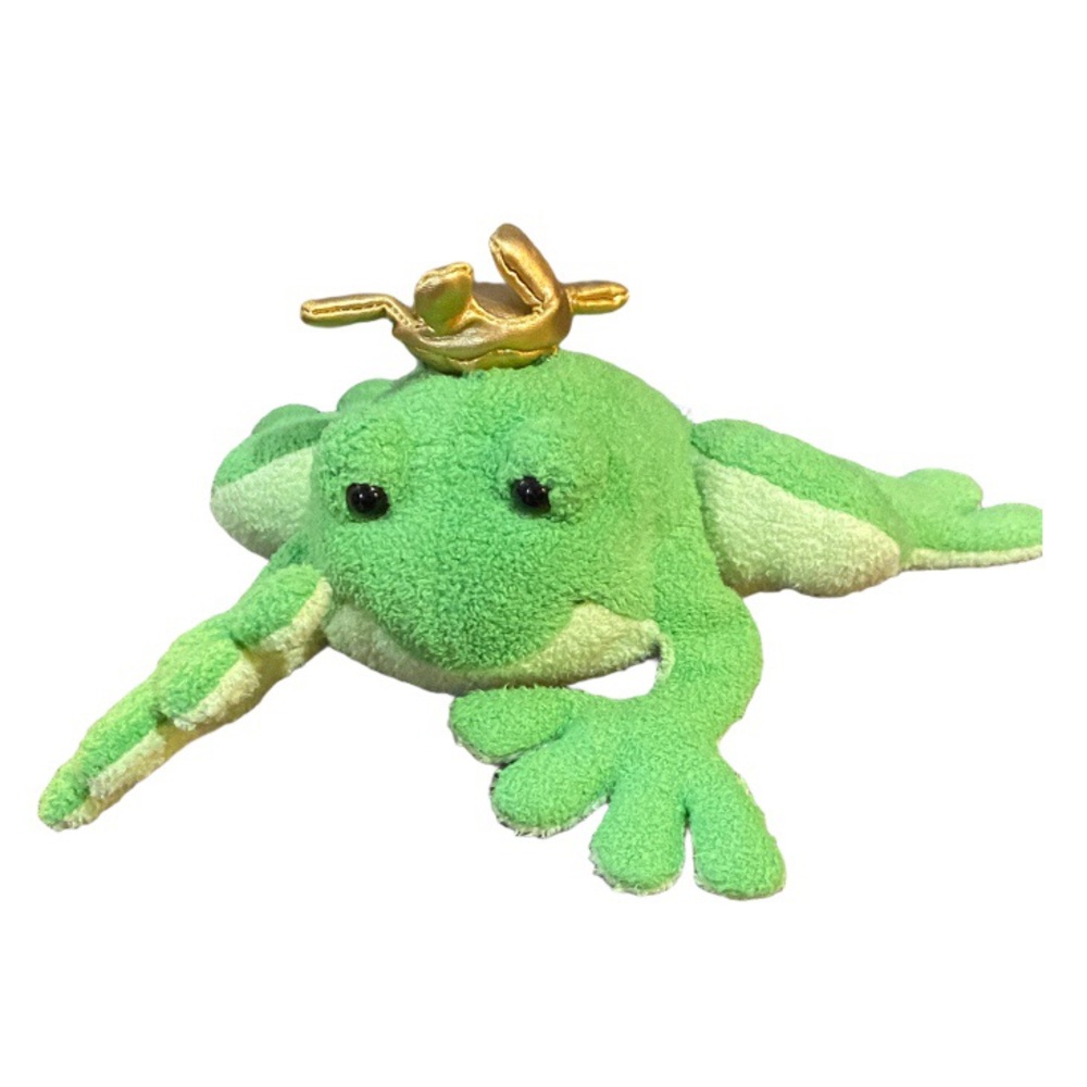 ANIMAL ADVENTURE 7” GOLD CROWN FROG PRINCE PLUSH
